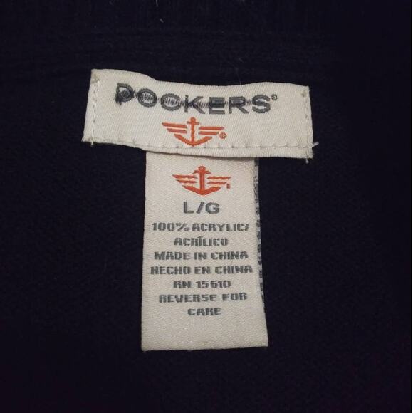 Dockers Black & Gray Color Block Patchwork Crew Neck Grandpa Sweater Sz Large - Picture 3 of 7